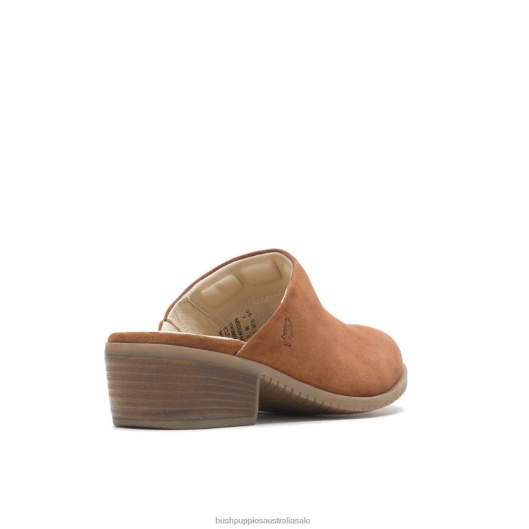 Rust Tan Suede Sienna Mule Women Hush Puppies Heels F264D94