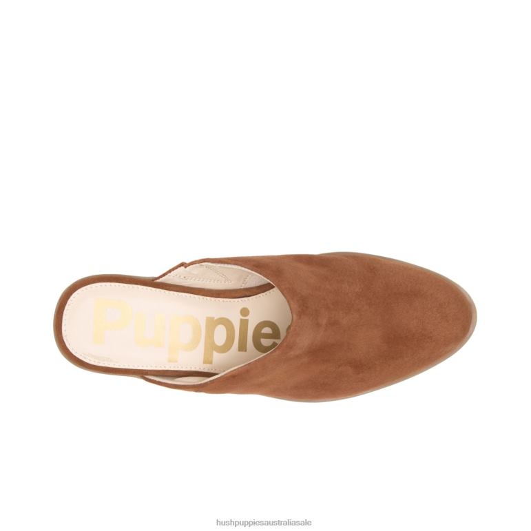 Rust Tan Suede Sienna Mule Women Hush Puppies Heels F264D94