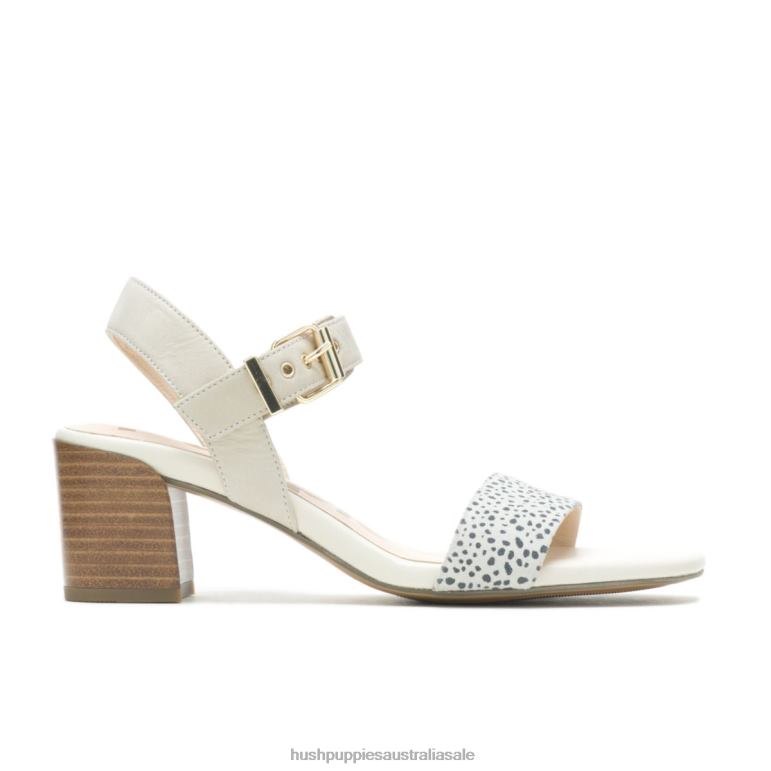 Snow Leopard Nubuck Leila Quarter Strap Sandal Women Hush Puppies Heels F264D31