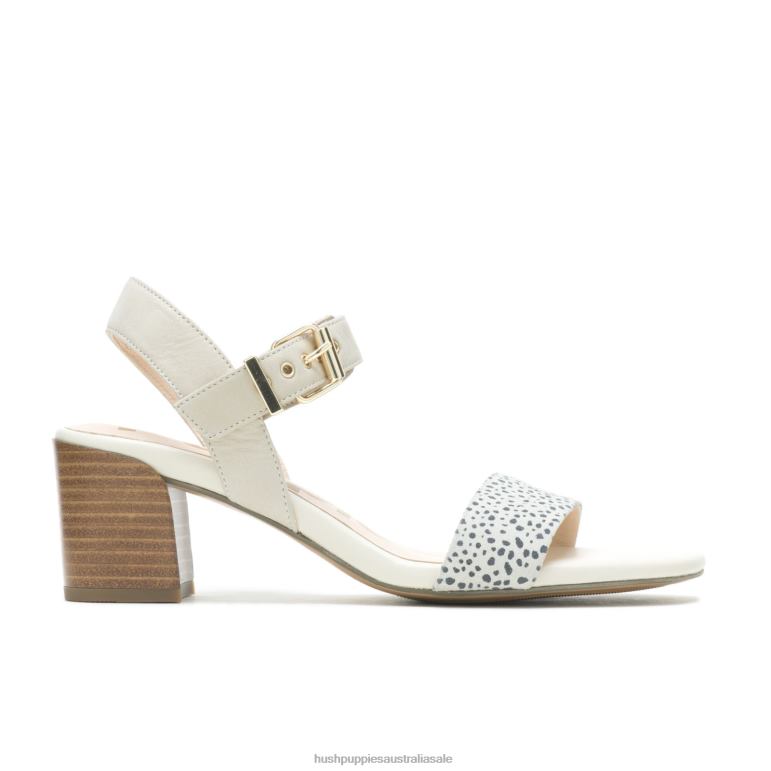 Snow Leopard Nubuck Leila Quarter Strap Sandal Women Hush Puppies Heels F264D31