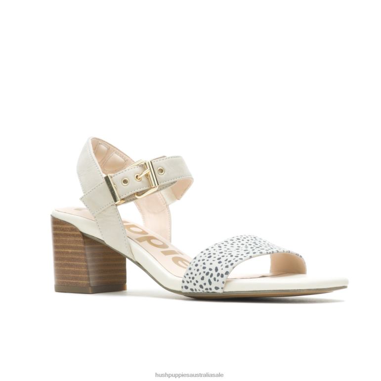 Snow Leopard Nubuck Leila Quarter Strap Sandal Women Hush Puppies Heels F264D31
