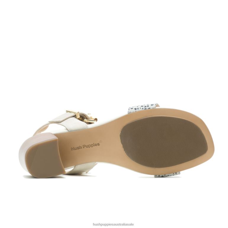 Snow Leopard Nubuck Leila Quarter Strap Sandal Women Hush Puppies Heels F264D31
