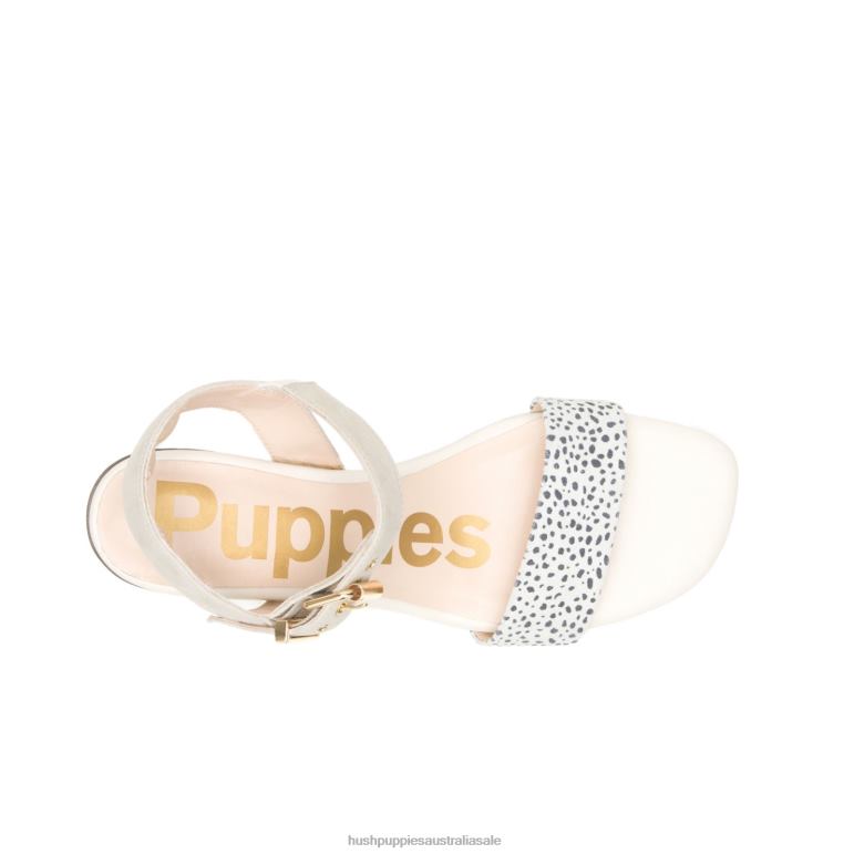 Snow Leopard Nubuck Leila Quarter Strap Sandal Women Hush Puppies Heels F264D31
