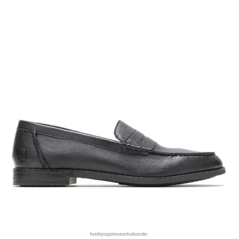 Black Leather Wren Loafer Perfect Fit Women Hush Puppies Loafer F264D72