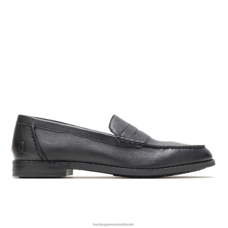 Black Leather Wren Loafer Perfect Fit Women Hush Puppies Loafer F264D72