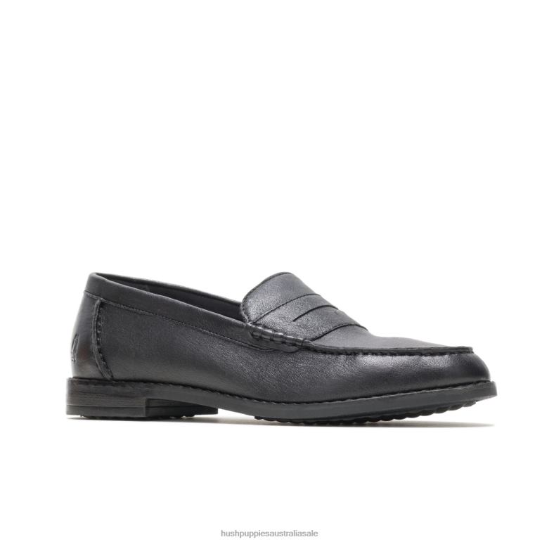 Black Leather Wren Loafer Perfect Fit Women Hush Puppies Loafer F264D72