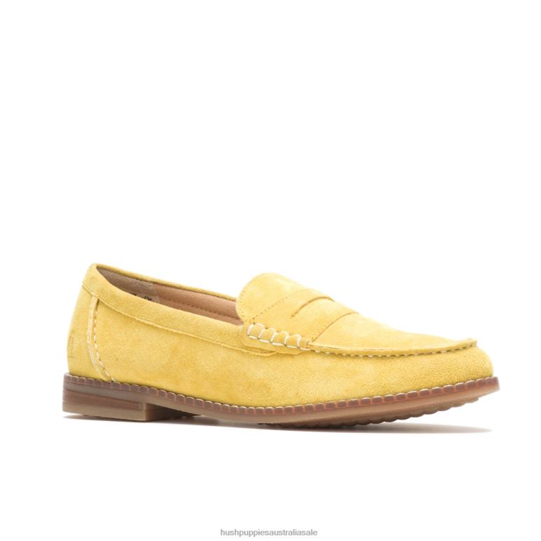 Lemon Curry Suede Wren Loafer Women Hush Puppies Loafer F264D44