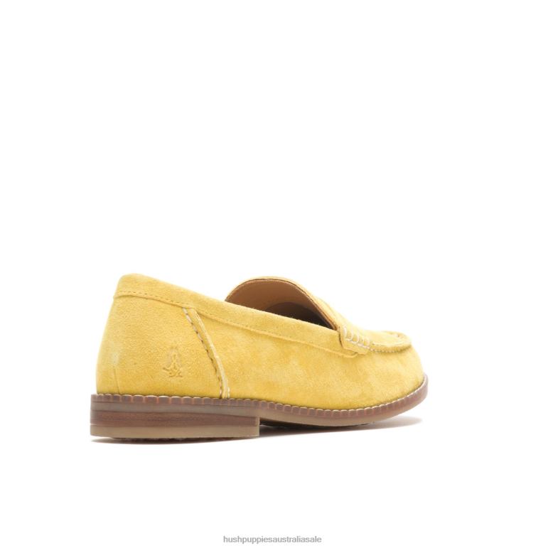 Lemon Curry Suede Wren Loafer Women Hush Puppies Loafer F264D44