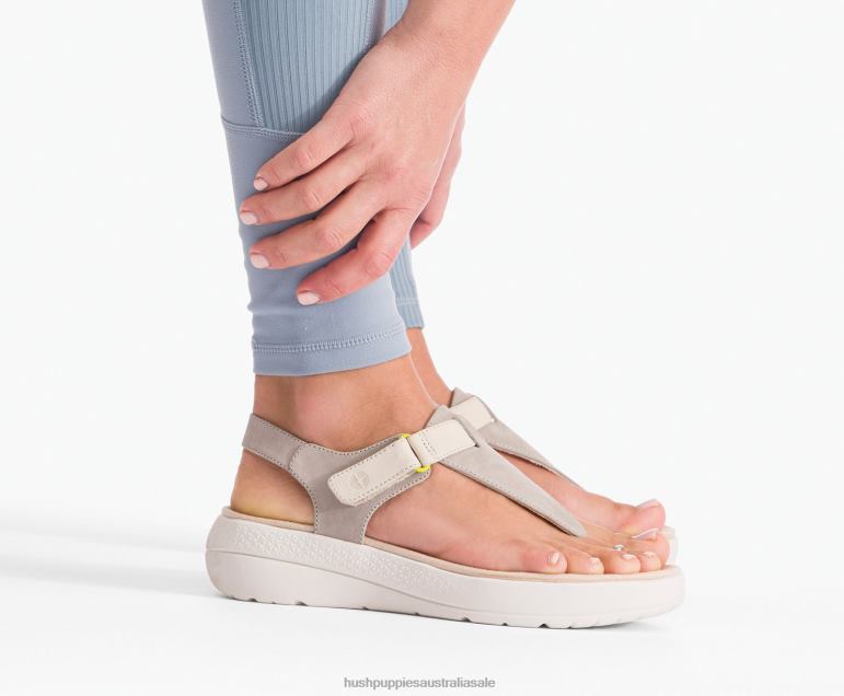Cool Grey Nubuck Breathe Toepost Sandal Women Hush Puppies Sandal F264D36