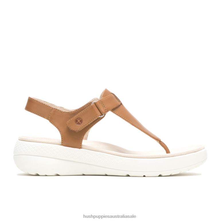 Desert Tan Leather Breathe Toepost Sandal Women Hush Puppies Sandal F264D37