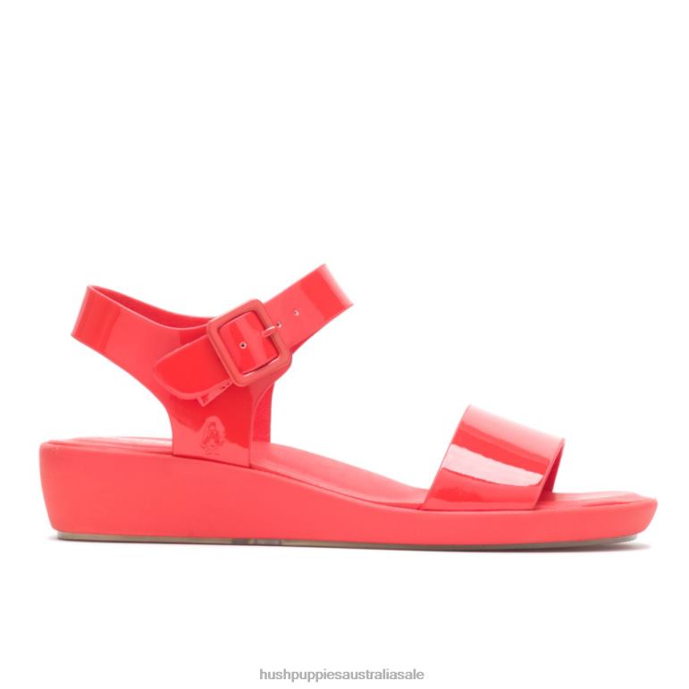Fiesta Red Brite Jells Quarter Strap Sandal Women Hush Puppies Sandal F264D2