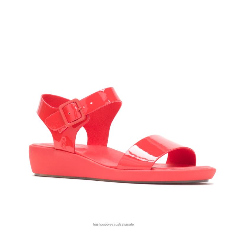 Fiesta Red Brite Jells Quarter Strap Sandal Women Hush Puppies Sandal F264D2
