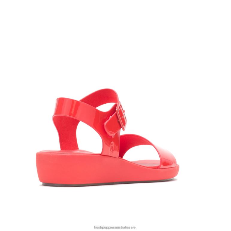 Fiesta Red Brite Jells Quarter Strap Sandal Women Hush Puppies Sandal F264D2