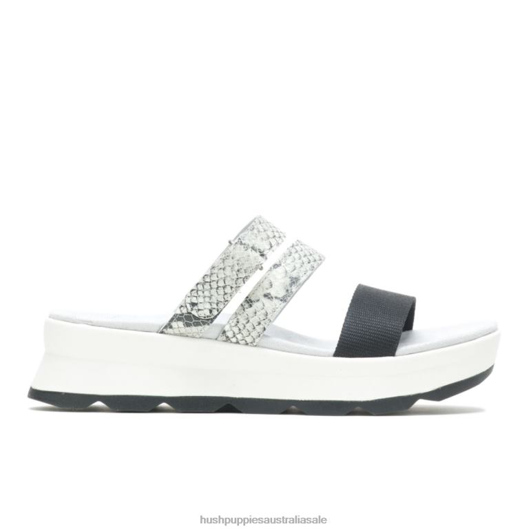 Snake Leather/Black Andi Slide Sandal Women Hush Puppies Sandal F264D39