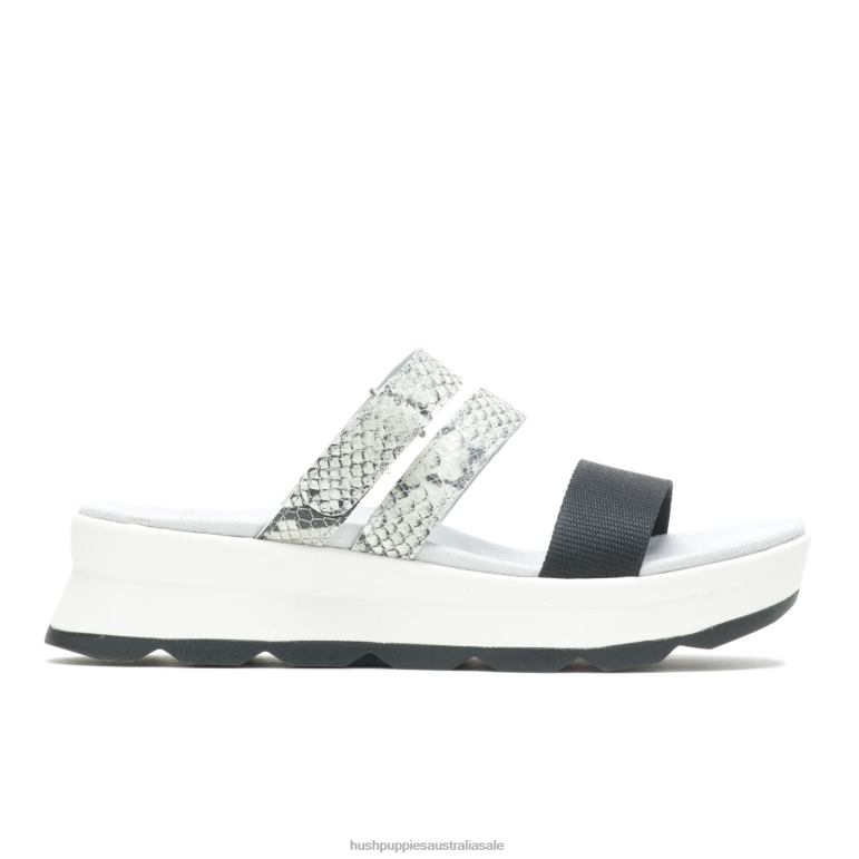 Snake Leather/Black Andi Slide Sandal Women Hush Puppies Sandal F264D39