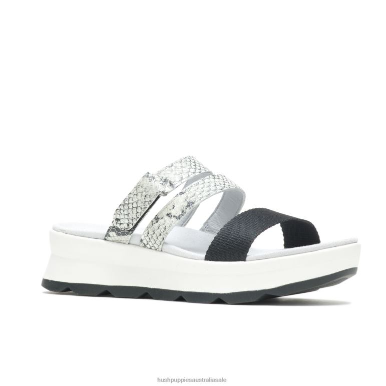 Snake Leather/Black Andi Slide Sandal Women Hush Puppies Sandal F264D39