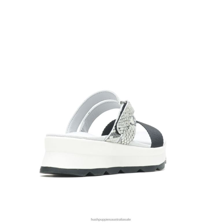 Snake Leather/Black Andi Slide Sandal Women Hush Puppies Sandal F264D39