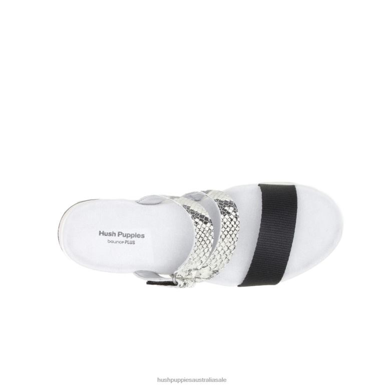 Snake Leather/Black Andi Slide Sandal Women Hush Puppies Sandal F264D39