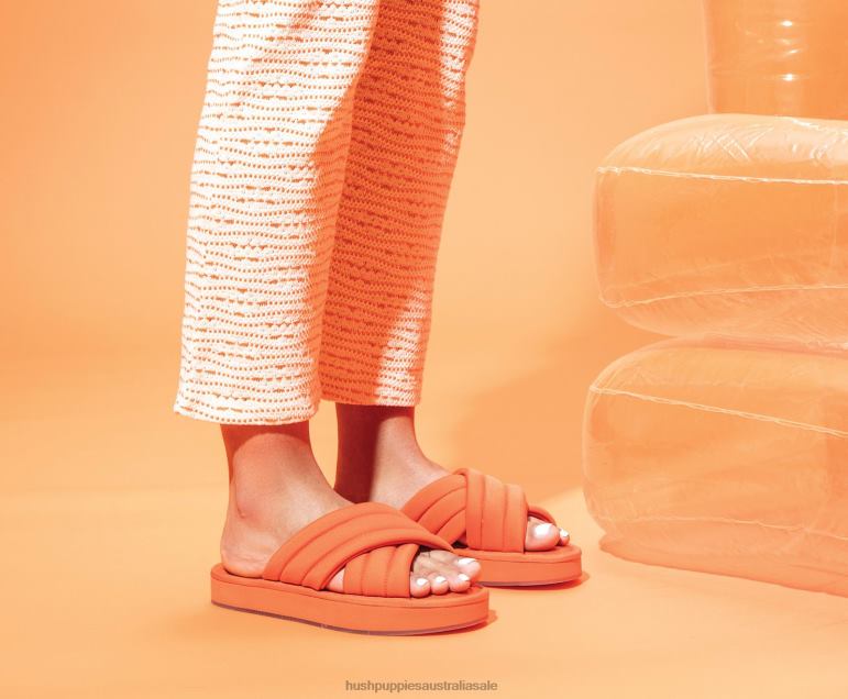 Tiger Orange Sunshine Slide Sandal Women Hush Puppies Sandal F264D26
