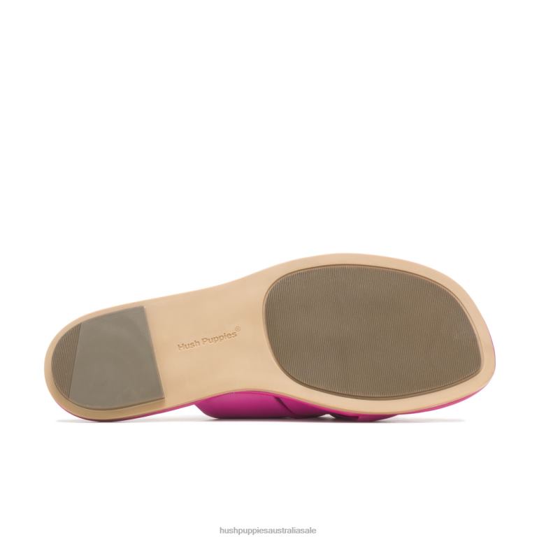 Very Berry Leather Emily Slide Sandal Women Hush Puppies Sandal F264D13