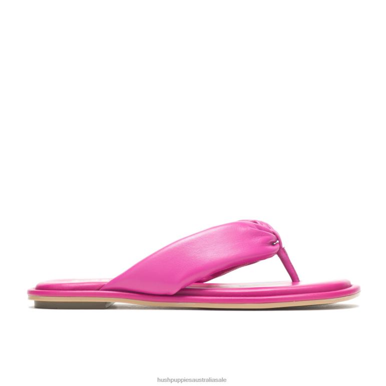Very Berry Leather Emily Toepost Sandal Women Hush Puppies Sandal F264D16