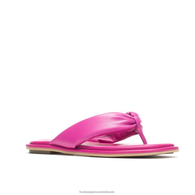 Very Berry Leather Emily Toepost Sandal Women Hush Puppies Sandal F264D16