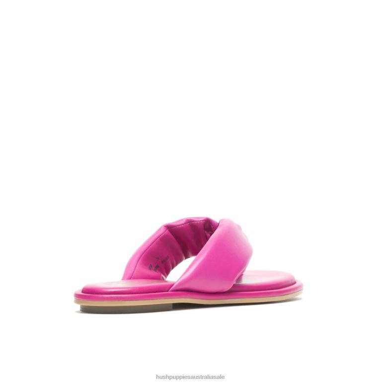 Very Berry Leather Emily Toepost Sandal Women Hush Puppies Sandal F264D16