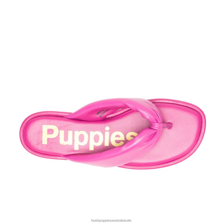 Very Berry Leather Emily Toepost Sandal Women Hush Puppies Sandal F264D16