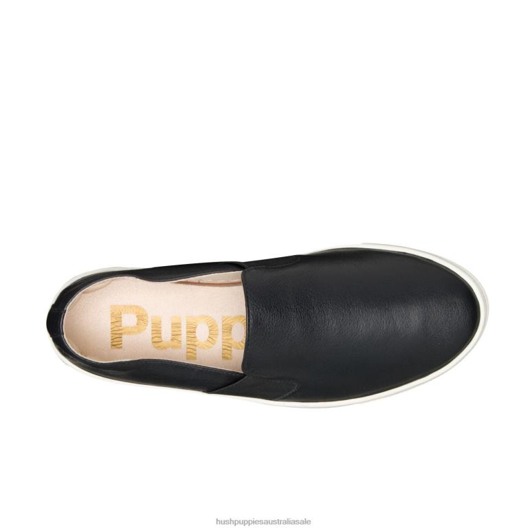 Bold Black Leather Noelle Slip On Women Hush Puppies Slip On F264D74