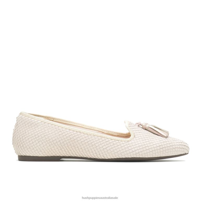 Eggnog Cobra Leather Sadie Tassel Slip-On Women Hush Puppies Slip On F264D98