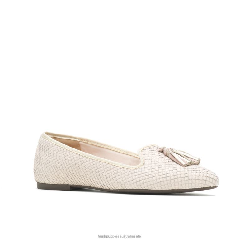 Eggnog Cobra Leather Sadie Tassel Slip-On Women Hush Puppies Slip On F264D98