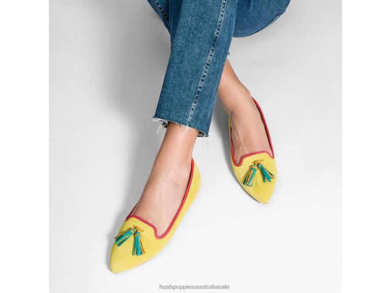 Eggnog Cobra Leather Sadie Tassel Slip-On Women Hush Puppies Slip On F264D98