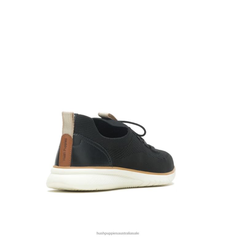 Bold Black Knit Advance Knit Lace Up Sneaker Women Hush Puppies Sneaker F264D126