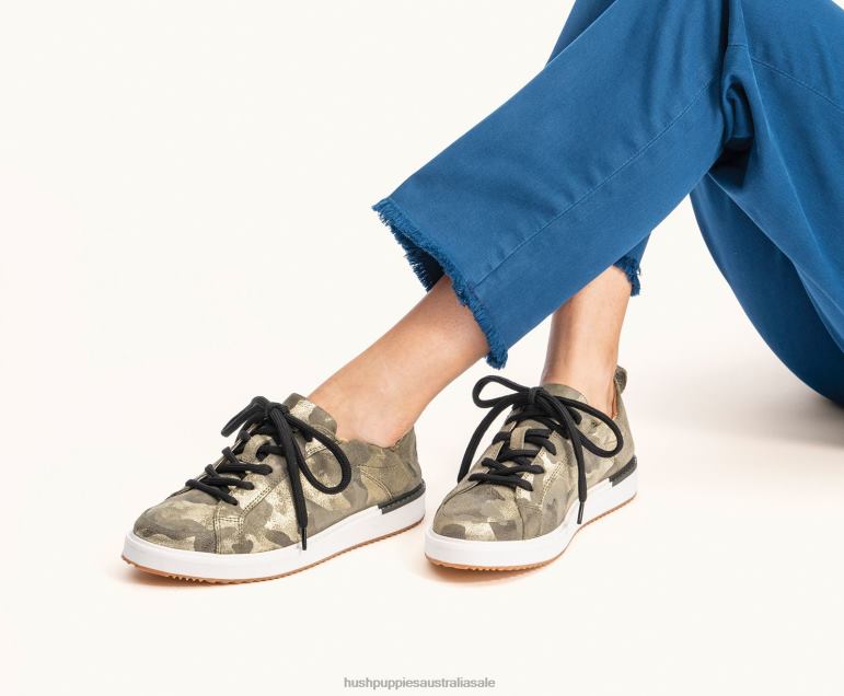 Camo Metallic Suede Ryann Sneaker Women Hush Puppies Sneaker F264D138