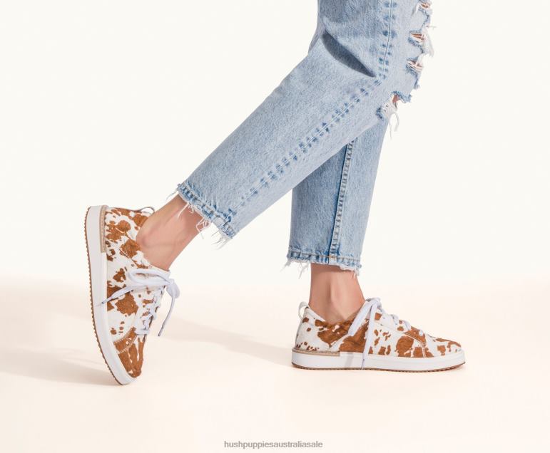 Cow Print Leather Ryann Sneaker Women Hush Puppies Sneaker F264D111