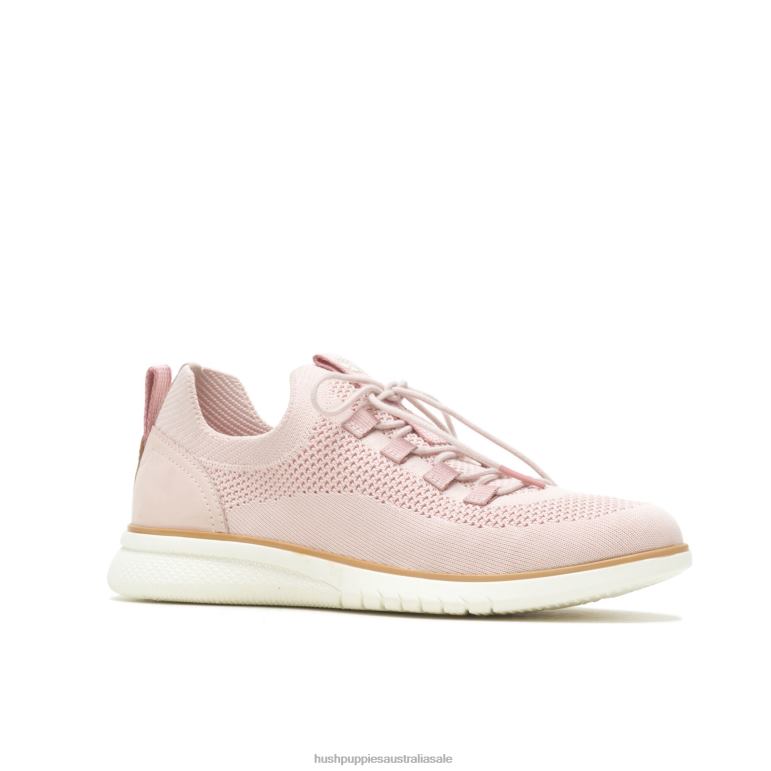 Dusty Pink Advance Knit Lace Up Sneaker Women Hush Puppies Sneaker F264D109