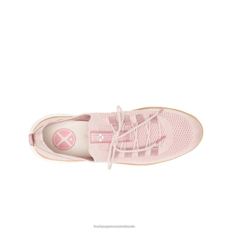Dusty Pink Advance Knit Lace Up Sneaker Women Hush Puppies Sneaker F264D109