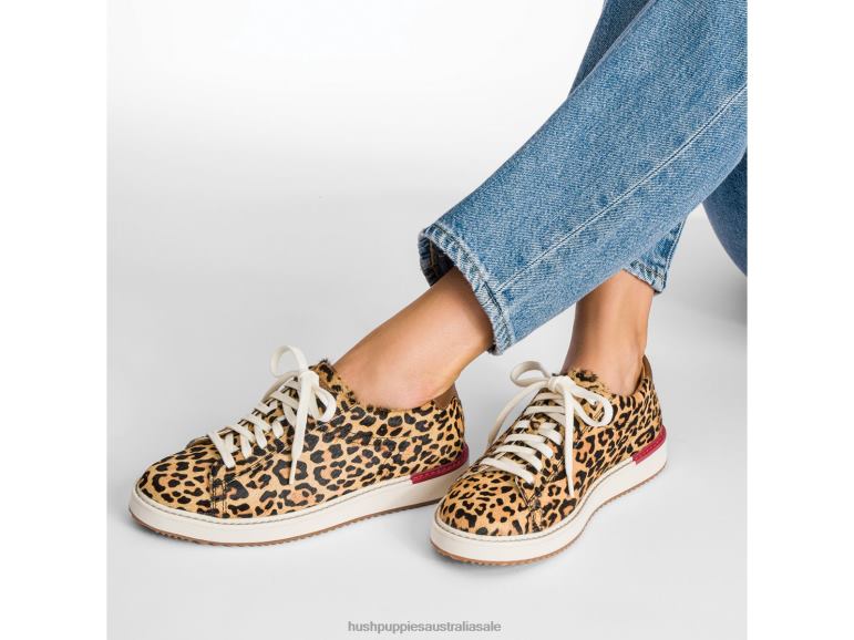 Leopard Calf Hair Sabine Sneaker Women Hush Puppies Sneaker F264D142