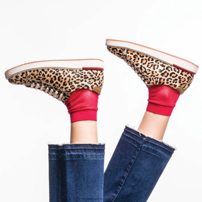 Leopard Calf Hair Sabine Sneaker Women Hush Puppies Sneaker F264D142