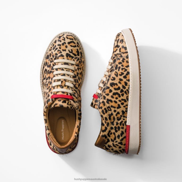 Leopard Calf Hair Sabine Sneaker Women Hush Puppies Sneaker F264D142