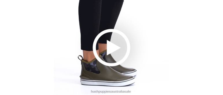 Olive Camo Rain Sneaker Boot Women Hush Puppies Sneaker F264D147