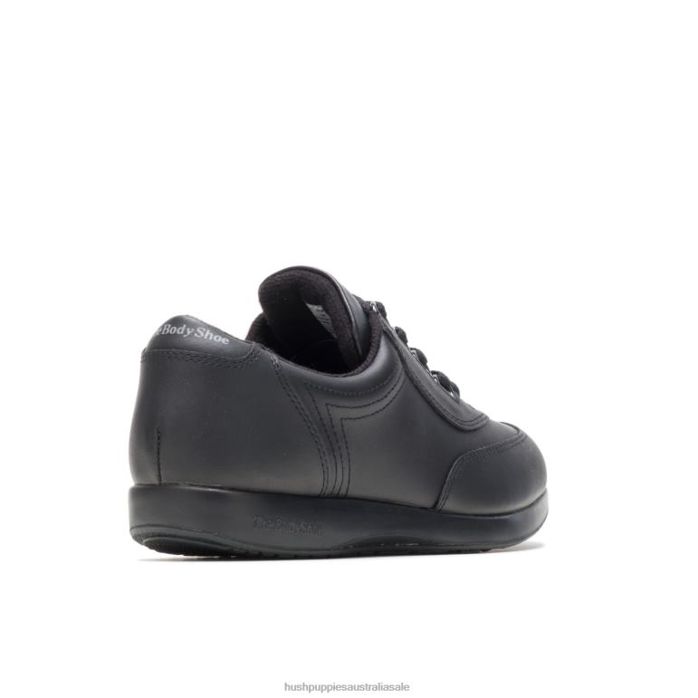 Black Leather Classic Walker Women Hush Puppies Walking Shoes F264D235