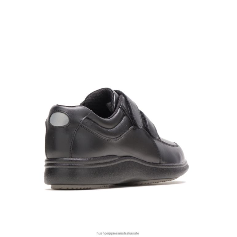 Black Leather Power Walker II Women Hush Puppies Walking Shoes F264D230