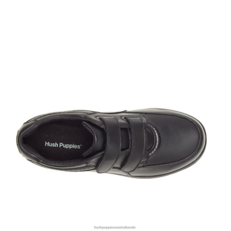Black Leather Power Walker II Women Hush Puppies Walking Shoes F264D230