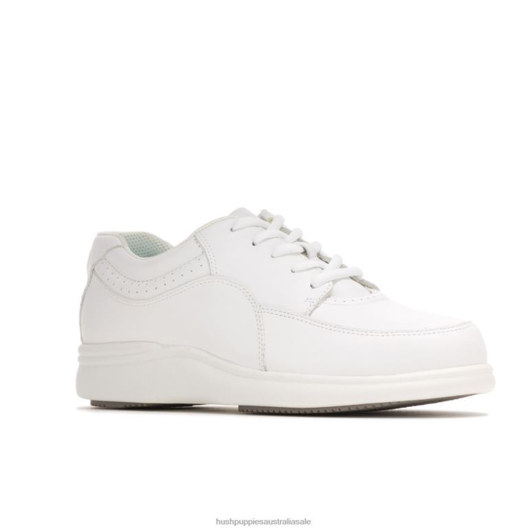 White Leather Power Walker Women Hush Puppies Walking Shoes F264D231