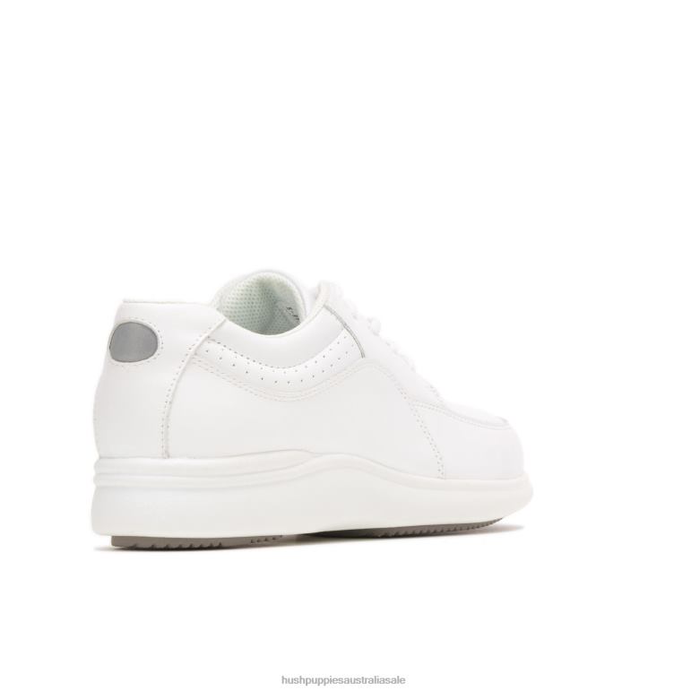 White Leather Power Walker Women Hush Puppies Walking Shoes F264D231