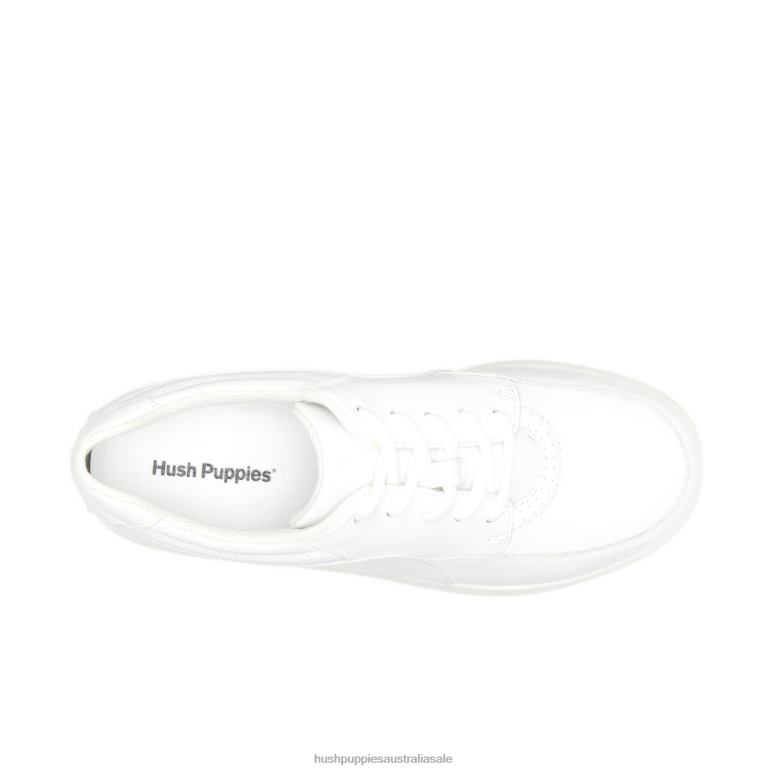 White Leather Power Walker Women Hush Puppies Walking Shoes F264D231